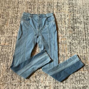 MUGLER BI MATERIAL SPIRAL JEANS! NWT! SZ 44/8